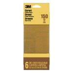 3M Garnet 3-2/3 in. x 9 in. 150 Grit Fine Grade Sand Paper (6-Sheets/Pack) (19036-20-CC)