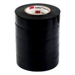 3M Temflex 3/4 in. x 60 ft. 1700 Electrical Tape Black (5-Pack) (1700-5PK-BB6)
