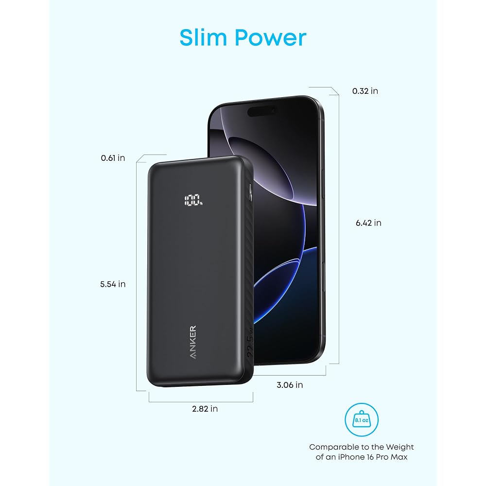 Anker - Zolo Power Bank 20K, 22.5W, Built-In USB-C Cable - Image 4