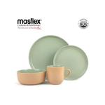 Masflex 8-piece Glossy Two-Toned Dinner Set (Green)