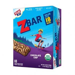 CLIF Kid ZBAR Chocolate Chip Snack Bars 18ct