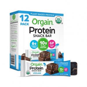 Orgain Organic Protein Snack Bar - Chocolate Brownie - 12pk