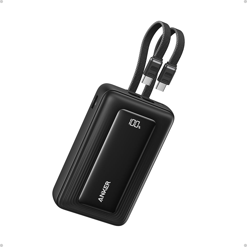 Anker Zolo Power Bank , 20K, 30W, Built-In USB-C and Lightning Cable