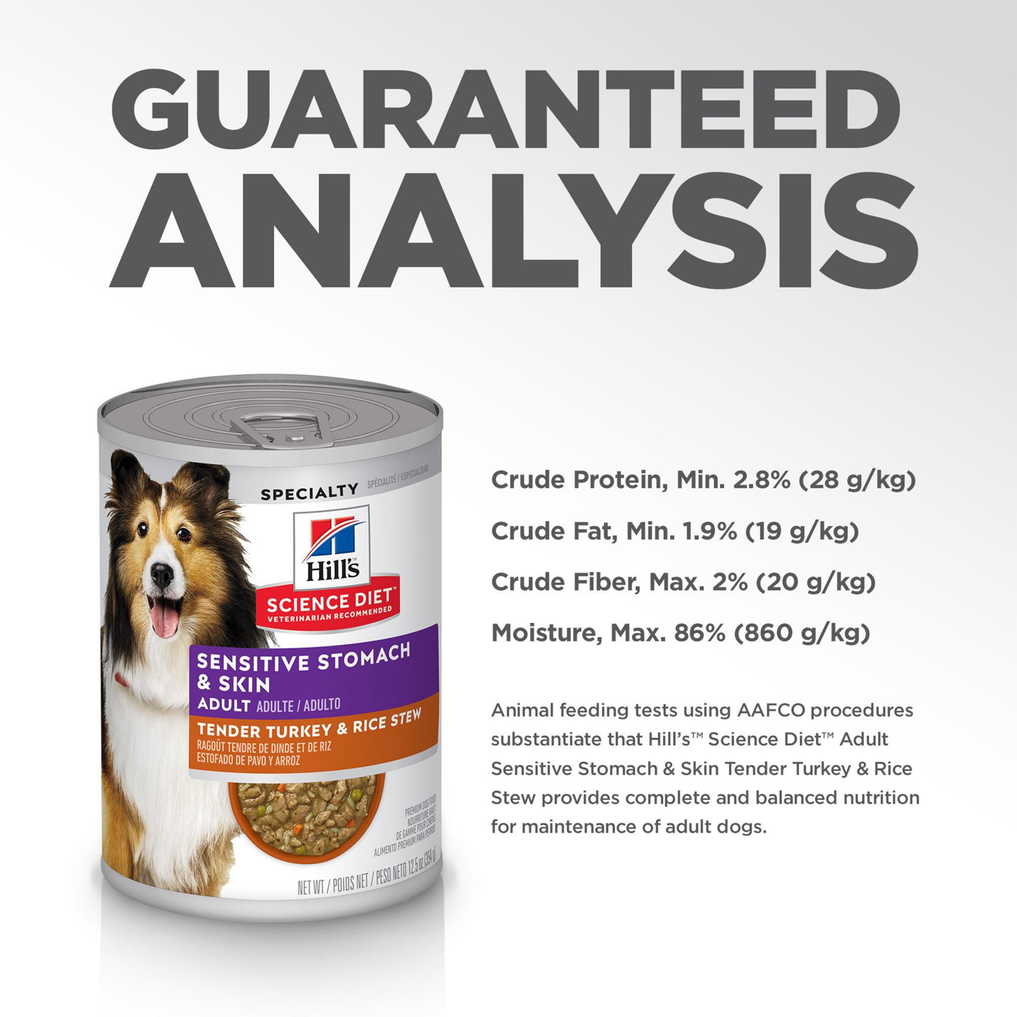 Hill's Science Diet Adult Wet Dog Food for Sensitive Stomach & Skin – Turkey & Rice, - Image 6