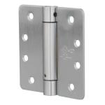 Everbilt 4 in. x 1/4 in. Radius Adjustable Spring Door Hinge Satin Chrome