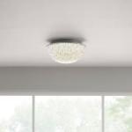 Home Decorators Collection Ellis Place 12.25 in. Chrome LED Round Flush Mount, Modern Ceiling Light