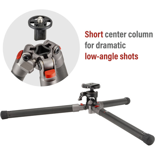 Oben CQL-13 Compact Carbon Fiber Travel Tripod with Ball Head - Image 4