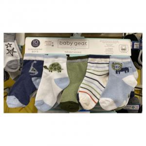 Baby Gear Infant 10-Pair Socks 12-24 months Boys