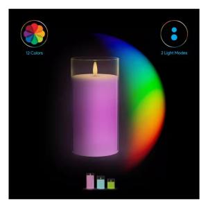 Tzumi Aura LED Color Candle Flameless LED Candle (3-Pack)