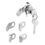 Prime-Line 5 Cam Mailbox Lock, Nickel Finish, ILCO 1003M Keyway, Opens Counter-Clockwise, 90 Degree Rotation