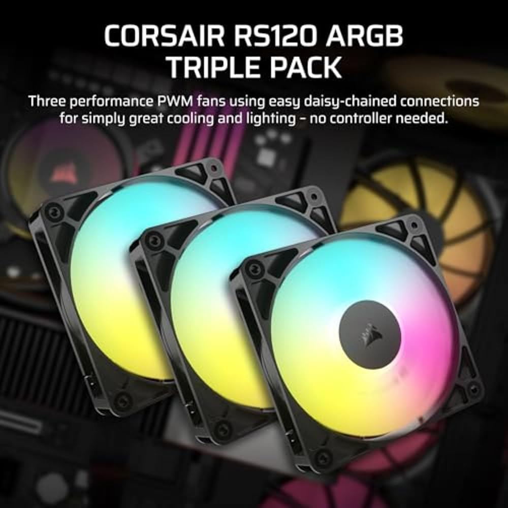 CORSAIR RS120 ARGB 120mm PWM Fans - Image 2