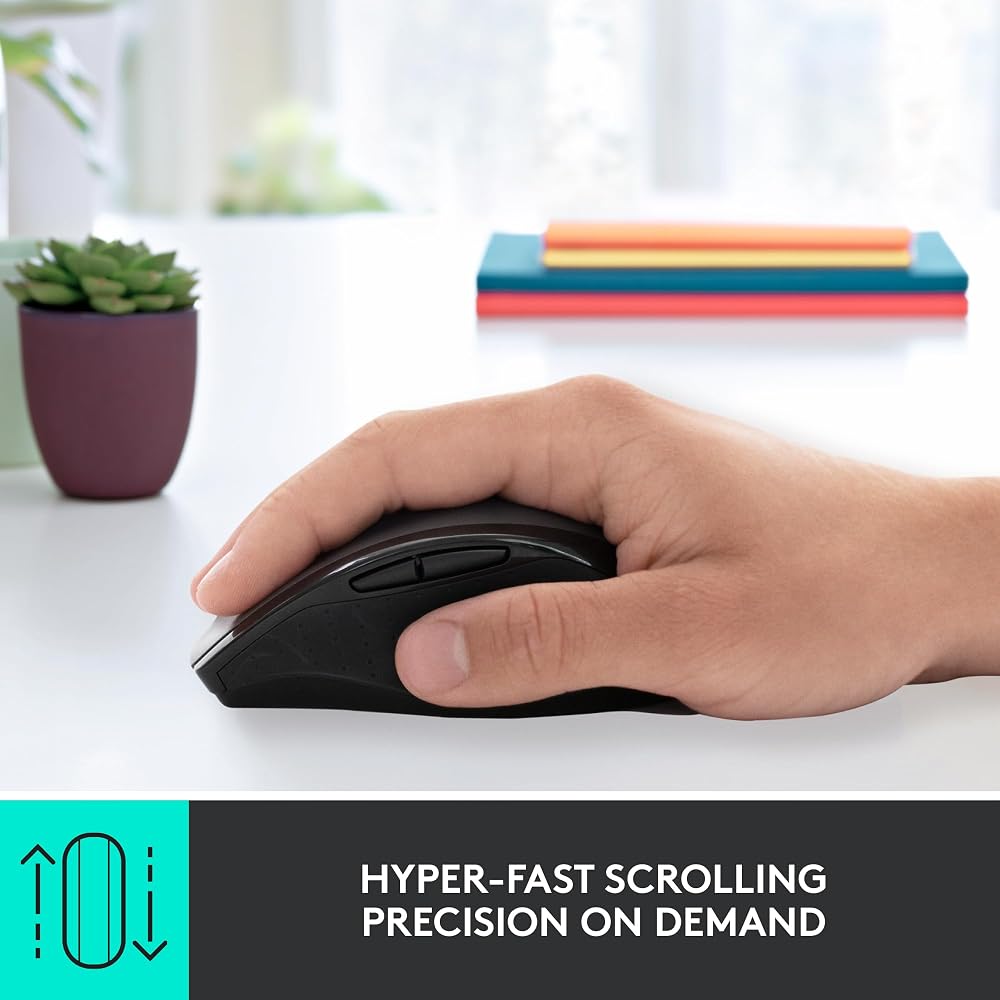 Logitech M705 Marathon Full Size 2.4 GHz Wireless Mouse - Image 3
