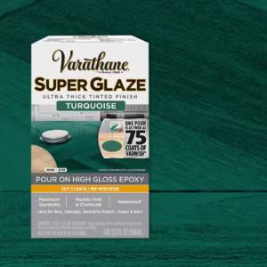 Varathane - 1 Qt. Gloss Turquoise Super Glaze Finish and Preservative