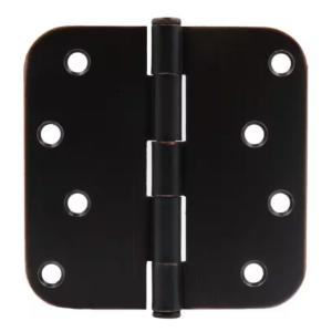 Everbilt Door Hinge 4 in. x 5/8 in. Radius Oil-Rubbed Bronze Squeak-Free