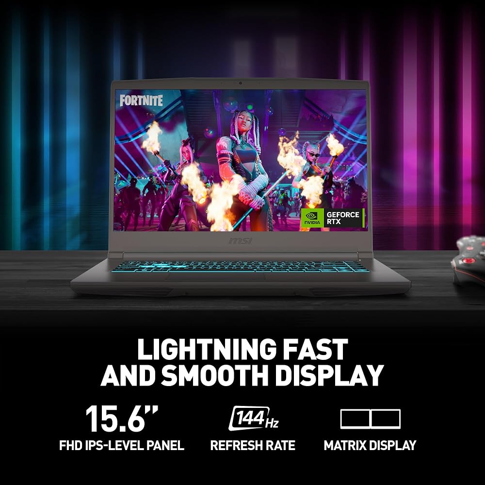 MSI Thin 15 15.6-Inch 144Hz FHD Gaming Laptop: Intel Core i5-13420H, NVIDIA Geforce RTX 2050 - Image 4