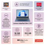 Lenovo IdeaPad Slim 3 15.6" FHD Touch, Ryzen 7 7730U, 16GB RAM, 512GB SSD, Abyss Blue