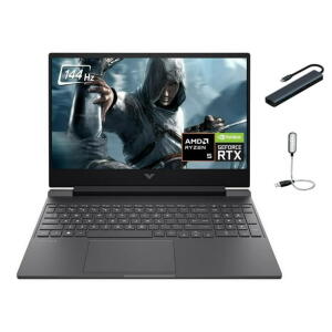 HP Victus 15.6" FHD 144Hz, Ryzen 5-8645HS, RTX 4050, 16GB RAM, 512GB SSD, Win 11 Home, Mica Silver w/ Accessories