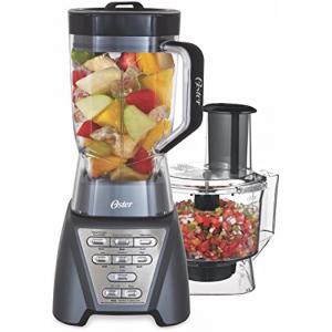 Oster Pro 1200 Blender with Professional Tritan Jar and Food Processor Attachment, in Metallic Grey