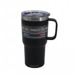 GRAPHYTE Double Wall Vacuum Insulated Stainless Steel Mugs with Handle and Slider Lid (20oz) Black