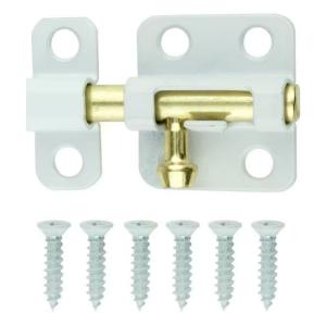 Everbilt 2 in. Window Bolt White