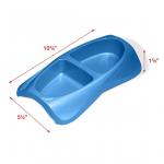 Plastic Lightweight Cat Food Double Dish, Assorted - Pack of 3