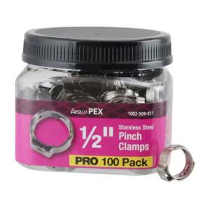 Apollo 1/2" Pinch Clamp Jar ( 100 Pack )