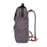 Vintage Canvas Leather Backpack Bag Grey/Brown