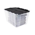 HDXClear 12 Gal. Flip Top Storage Tote (211512)