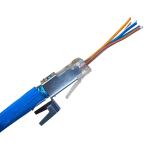 Klein Tools 50-Pack CAT6A Shielded Pass-Thru Modular Data Plugs VDV826705