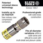 Klein Tools 50-Pack (VDV812612) Universal F Compression Connector for RG6/6Q