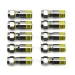 Klein Tools 10-Pack VDV812606 Universal F Compression Connector for RG6/6Q