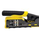 Klein Tools Pass-Thru(TM) Data Crimper Ratcheting Cable Crimper