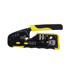 Klein Tools Pass-Thru(TM) Data Crimper Ratcheting Cable Crimper