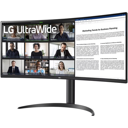 LG 34" UltraWide BR55QC-B QHD Curved Monitor - Image 3
