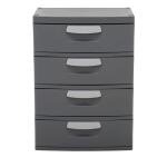 Sterilite 35.5 in. H x 26.625 in. W x 19.25 in. 4-Drawer Plastic Chest (01743V01)
