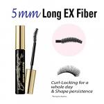 KISSME HM Long Up Mascara Super Waterproof 01 Black, Super Lengthening Fiber for Even Long and Curl