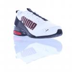 Puma Men's Viz Runner Cross-Trainer Shoes White Black Red Size