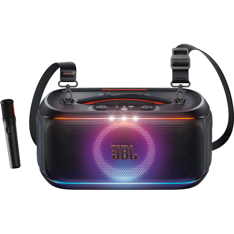 JBL PartyBox On-The-Go 2 Party Speaker with Wireless Microphone