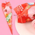 Caplico Strawberry Chocolate Dry Ice Cream Cone Puffed Snack Sweet Glico Japan