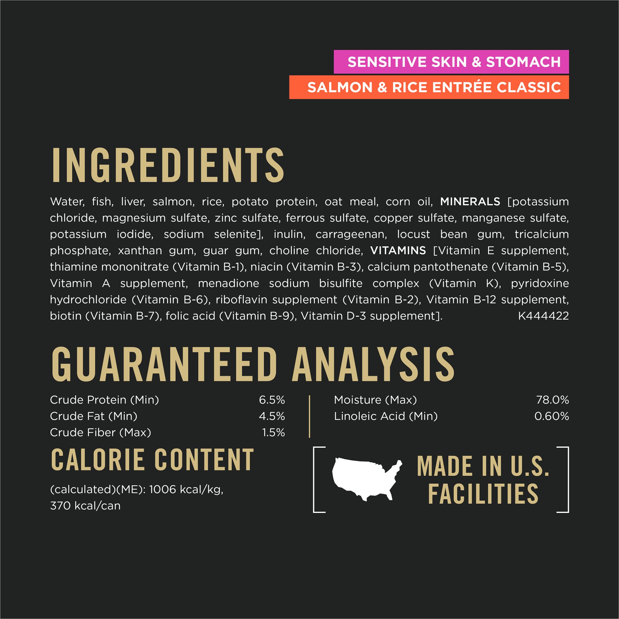 Purina Pro Plan Sensitive Skin & Stomach Adult Wet Dog Food - Salmon & Rice Recipe - Image 3