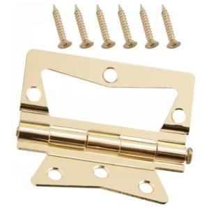 Everbilt 3 in. Non-Mortise Hinges Satin Brass (2-Pack)