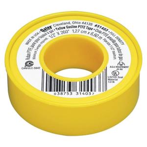 1/2 in. x 260 in. Yellow Thread Sealing PTFE Plumber's Tape - Oatey