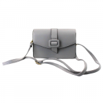 US Polo Ladies Handbag/Vegan Leather Flap Crossbody Bag Light Grey