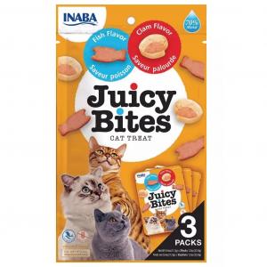 INABA Cat Treats Juicy Bites Fish and Clam Flavor 3 Pack