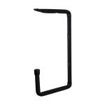 Everbilt 9 in. 2-In-1 Wall/Ceiling Steel Hook and Shelf Hanger in Black for Large Items (Mounting Hardware Included) (69637)
