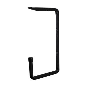 Everbilt 9 in. 2-In-1 Wall/Ceiling Steel Hook and Shelf Hanger in Black for Large Items (Mounting Hardware Included) (69637)
