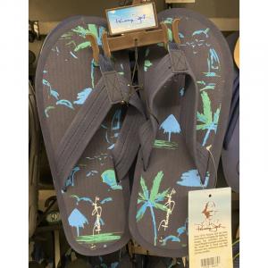 PANAMA JACK Men's Beach Palm Flip Flops Size 10-11 L