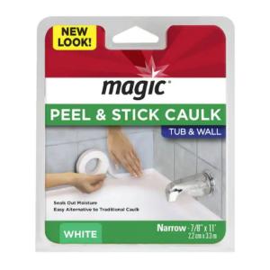 Magic Peel and Stick Caulk White 7/8" x 11'