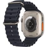 (Renewed) Apple Watch Ultra Titanium Case with Midnight Ocean Band