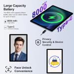 Fezawio 2024 Tablet 10 Inch Android 14 Grey